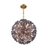 Layla Medium Pendant 18", Smoke Glass