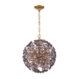 Layla Medium Pendant 18", Smoke Glass