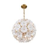 Layla Medium Pendant 18", White Glass