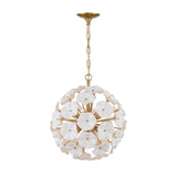 Layla Medium Pendant 18", White Glass