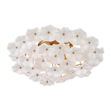 Layla Semi-Flush 22", White Glass