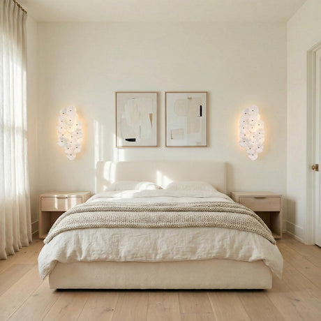 Layla Wall Sconce 23", White Glass