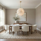 Layla Extra Large Pendant 28", White Glass