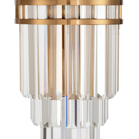 Maxwell Large Wall Sconce 20", Crystal with Aged Brass