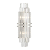 Maxwell Large Wall Sconce 20", Crystal with Polished Nickel