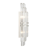 Maxwell Large Wall Sconce 20", Crystal with Polished Nickel