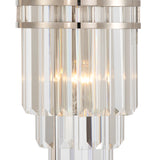 Maxwell Large Wall Sconce 20", Crystal with Polished Nickel