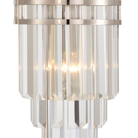 Maxwell Large Wall Sconce 20", Crystal with Polished Nickel