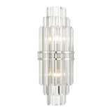 Maxwell Large Wall Sconce 20", Crystal with Polished Nickel