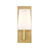 Fyn Wall Sconce 12", Aged Brass with Opal Glass