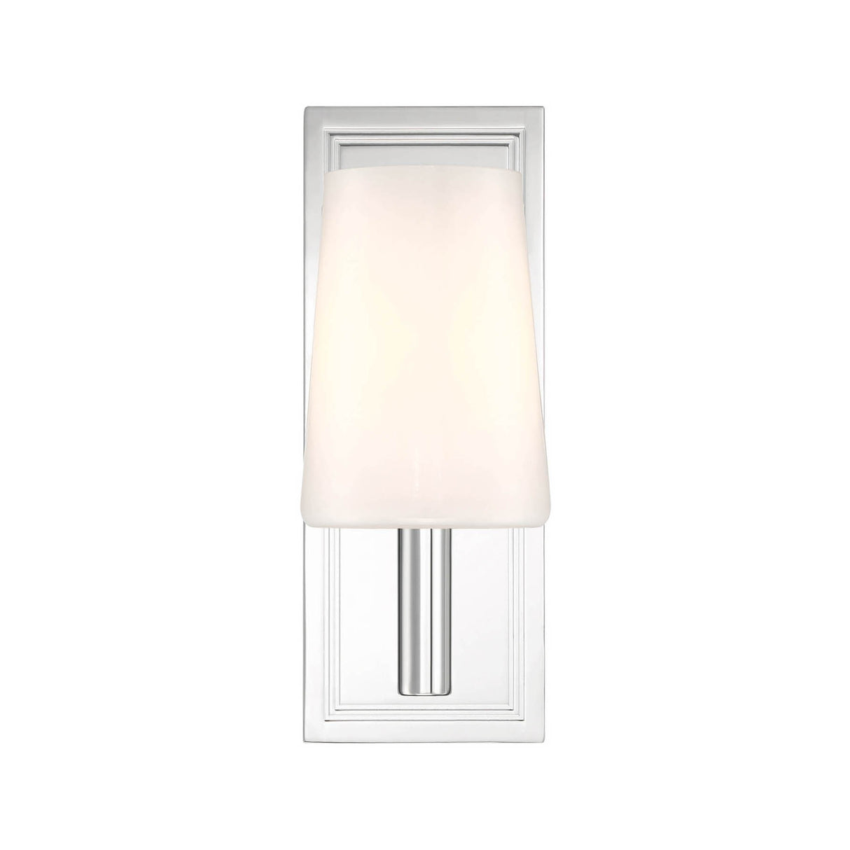 Fyn Wall Sconce 12", Chrome and with Opal Glass