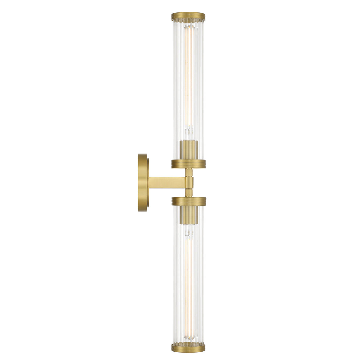 Dexter 2 Light Wall Sconce 29", Aged Brass
