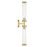 Dexter 2 Light Wall Sconce 29", Aged Brass