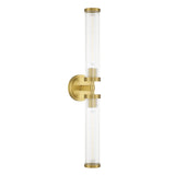 Dexter 2 Light Wall Sconce 29", Aged Brass