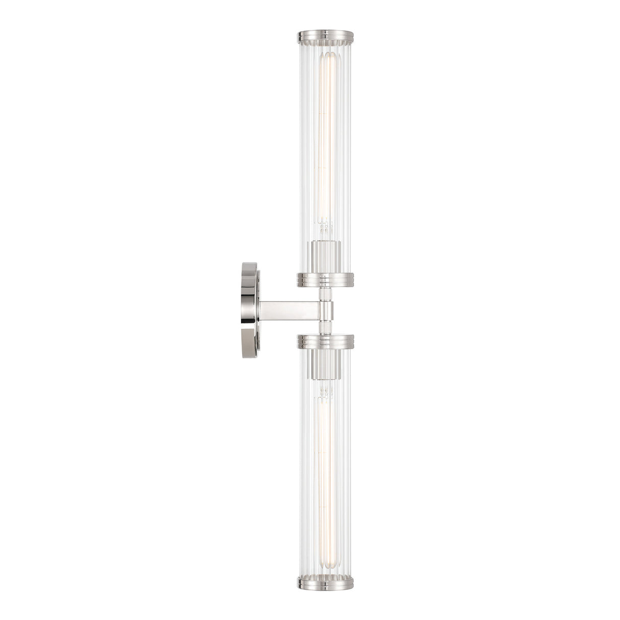 Dexter 2 Light Wall Sconce 29", Polished Nickel