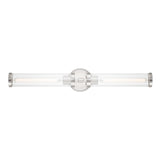 Dexter 2 Light Wall Sconce 29", Polished Nickel