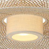 Gemma Pendant 29", Soft Brass and Natural Beads