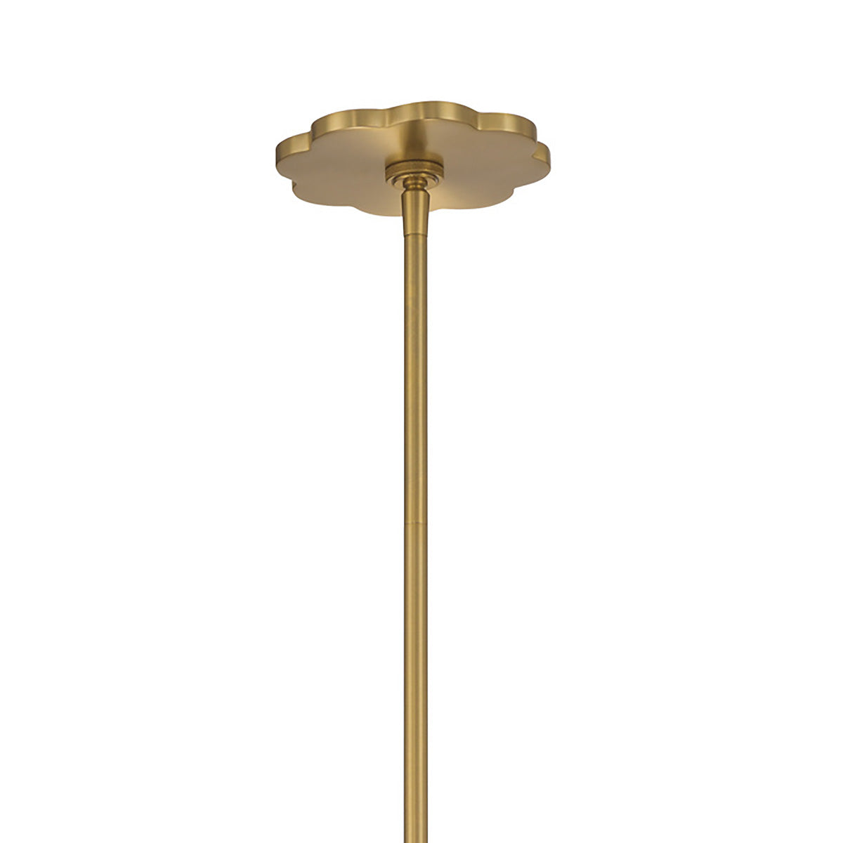 Claire Small Pendant 10", Brass and Strie Glass