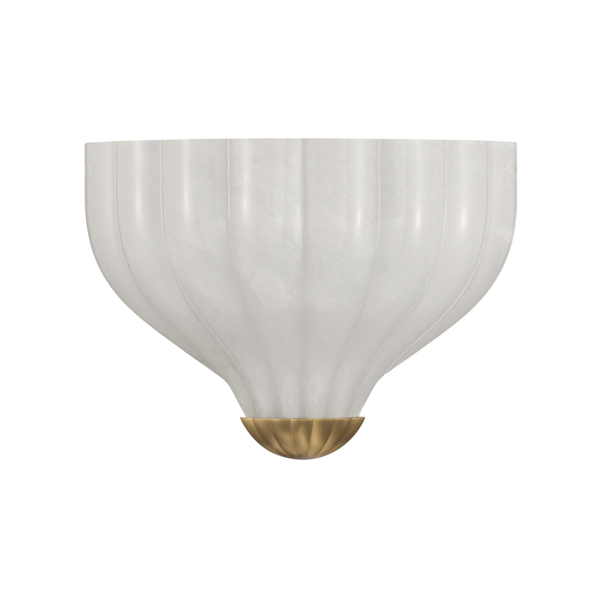 Claire Wall Sconce 9", Brass and Strie Glass