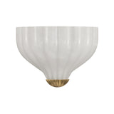 Claire Wall Sconce 9", Brass and Strie Glass