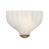 Claire Wall Sconce 9", Brass and Strie Glass