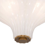 Claire Semi-Flush 10", Brass and Strie Glass