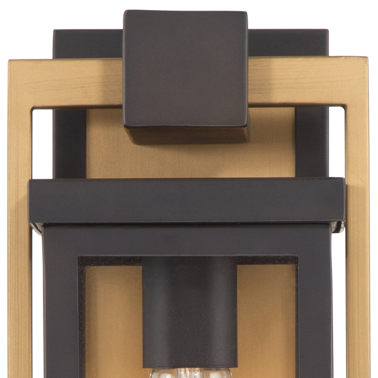 Quinlan Outdoor Wall Light, Small 15", Bronze and Textured Gold