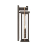 Quinlan Outdoor Wall Light, Medium 19", Bronze and Textured Gold