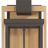 Quinlan Outdoor Wall Light, Medium 19", Bronze and Textured Gold