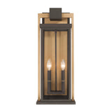 Quinlan Outdoor Wall Light, Large 24", Bronze and Textured Gold