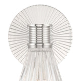 Eliza Wall Sconce 9", Polished Nickel and Clear Ribbed Glass