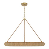 Seabrook LED Chandelier, Large 48", Lake Grass and Soft Brass