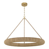 Seabrook LED Chandelier, Large 48", Lake Grass and Soft Brass