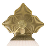 Victoria Wall Sconce 12", Aged Brass and Opal Ribbed Glass