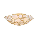 Aurelie Semi-Flush 16", Antique Gold with Capiz Shell
