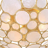 Aurelie Semi-Flush 16", Antique Gold with Capiz Shell