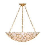 Aurelie Pendant 24", Antique Gold with Capiz Shell
