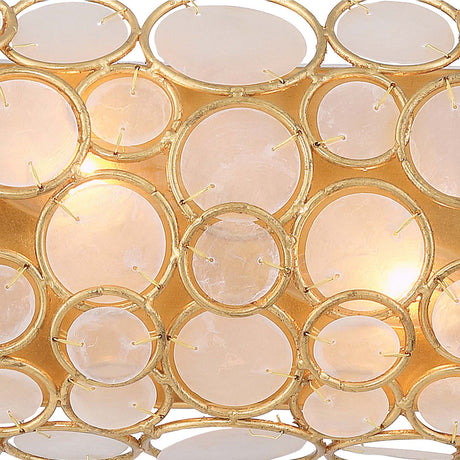 Aurelie 4 Light Vanity, Antique Gold and Capiz Shell