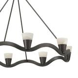 Josie LED Chandelier 39", Old Bronze and Alabaster