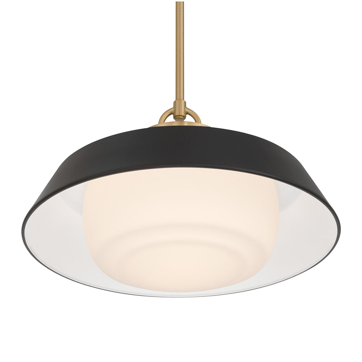 Blaine Large Pendant 20", Brass and Matte Black