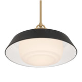 Blaine Large Pendant 20", Brass and Matte Black