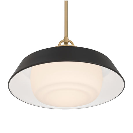 Blaine Large Pendant 20", Brass and Matte Black