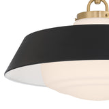 Blaine Large Pendant 20", Brass and Matte Black