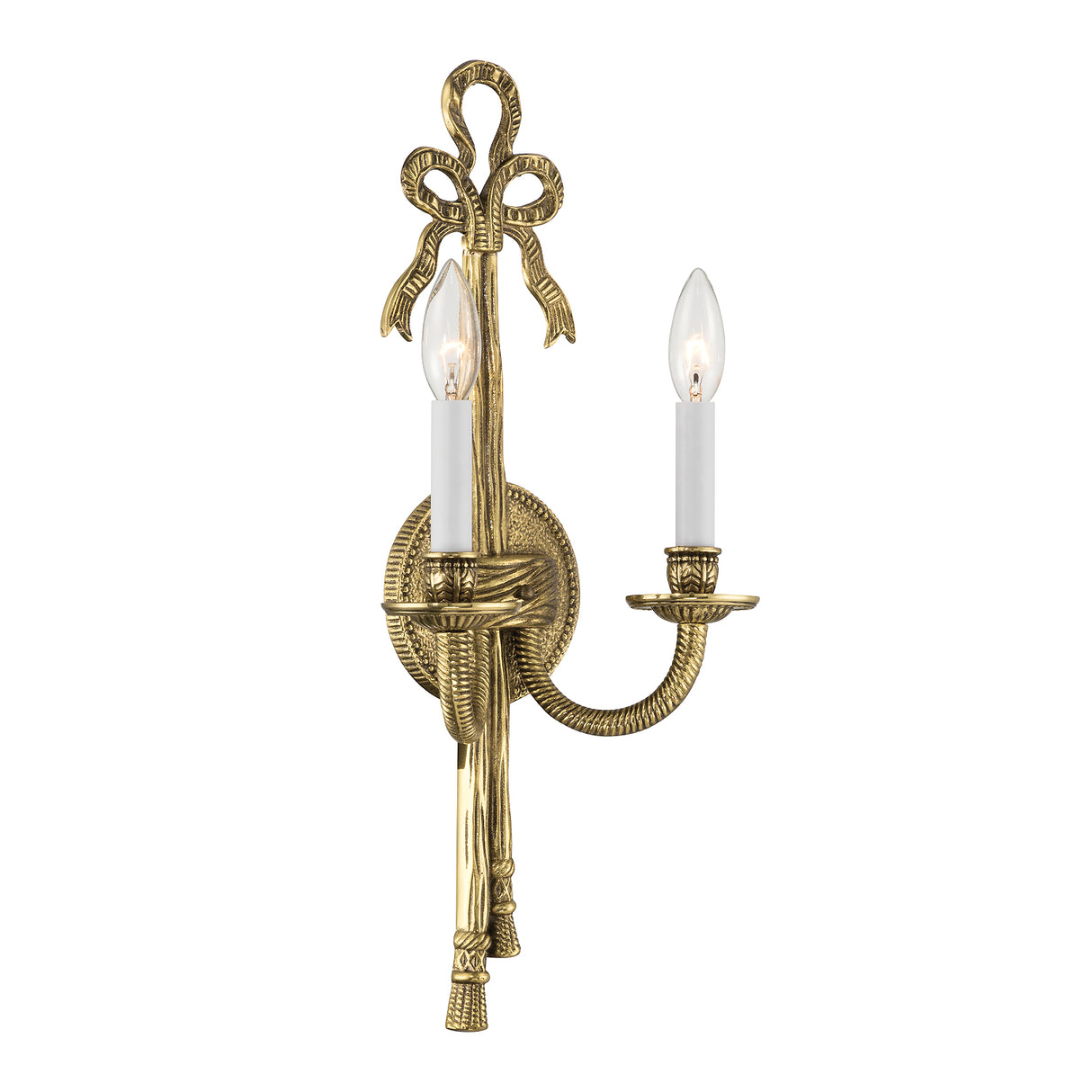 Etta 2 Light Wall Sconce 21", Heirloom Brass