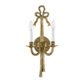 Etta 2 Light Wall Sconce 21", Heirloom Brass