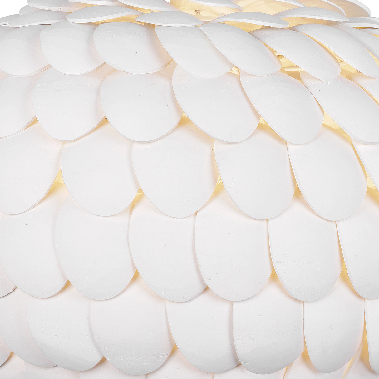 Odette Pendant 20", Matte White Coco Shells