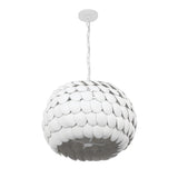 Odette Pendant 20", Matte White Coco Shells