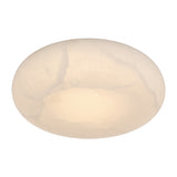 Clark LED Medium Flush Mount 16", Aged Brass and Alabaster