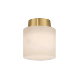 Clark Extra Small Flush Mount 6", Aged Brass and Alabaster