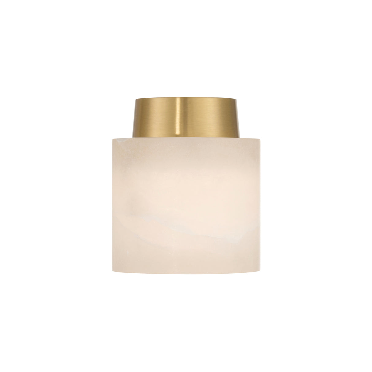 Clark Extra Small Flush Mount 6", Aged Brass and Alabaster